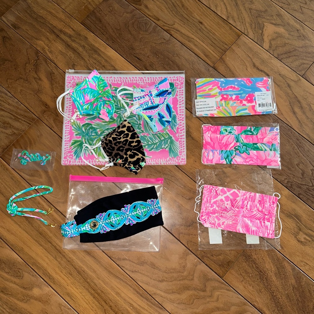 Lilly Pulitzer Vibrant Reusable Face Mask Bundle with Breathable Fabric